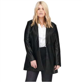 Mid length leather on sale jacket